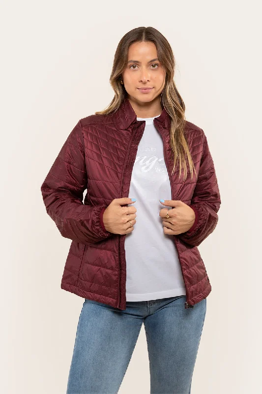 Women's Cozy Clothes Fashion Sale Frankie Womens Packable Jacket - Burgundy