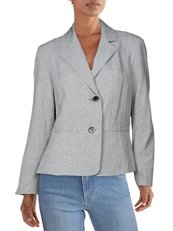 Women's Stylish Professional Apparel Ends Soon Womens Woven Seamed Two-Button Blazer