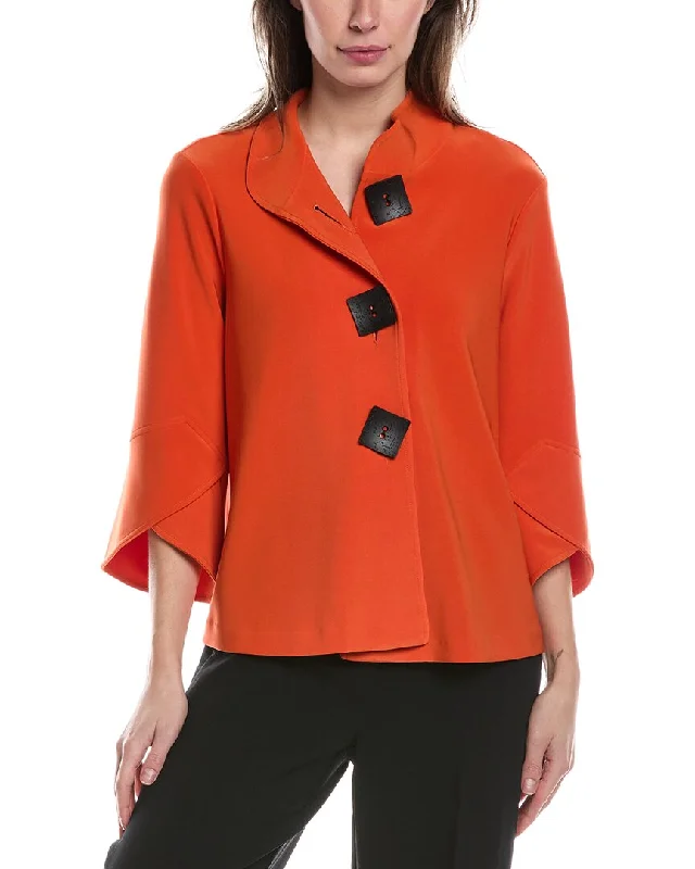 Vintage-Inspired Women's Apparel Spring Fashion Joseph Ribkoff Funnel Neck Jacket