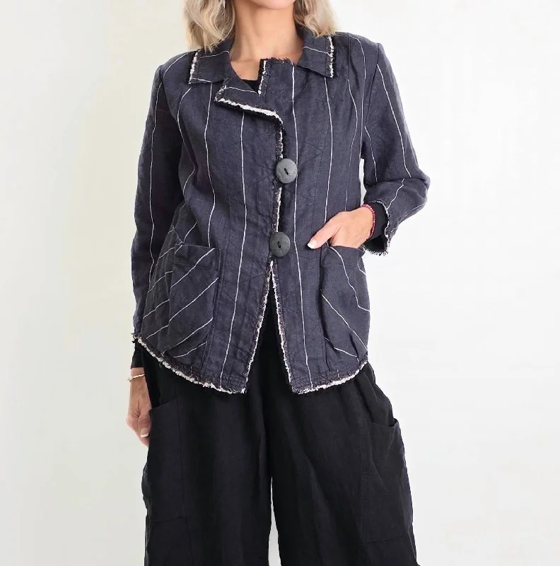 Casual Clothing For Women Seasonal Picks Stripe Linen Jacket In Striped