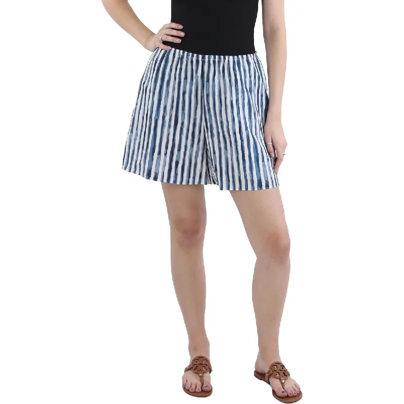 Women's Evening Apparel Luxury Comfort Womens Striped Elastic Waist Casual Shorts