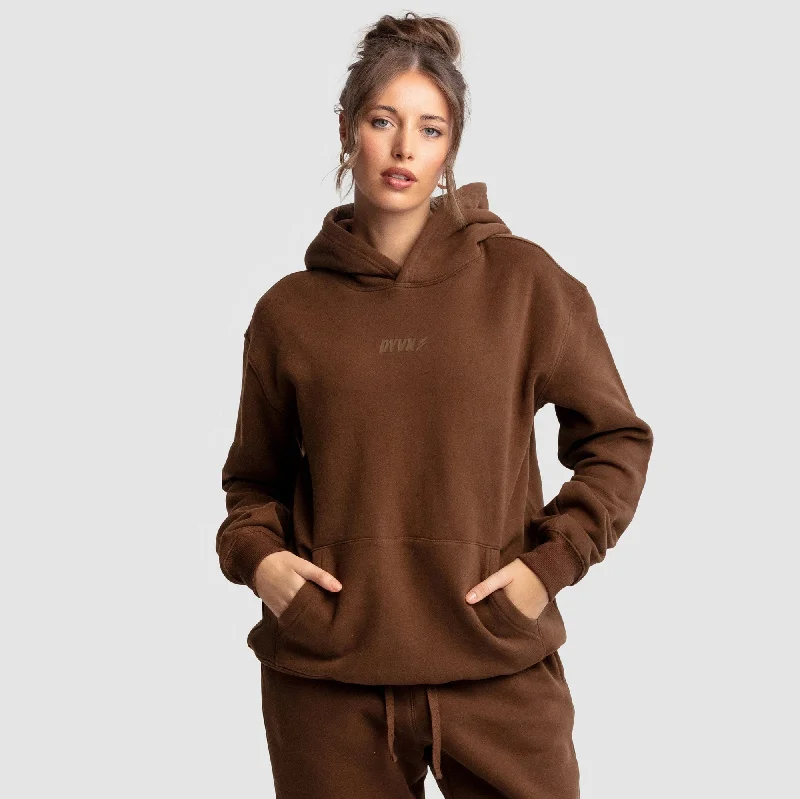 Women's Chic Apparel Fashion Essentials Women's DYVN Relaxed Fit Hoodie - Chocolate