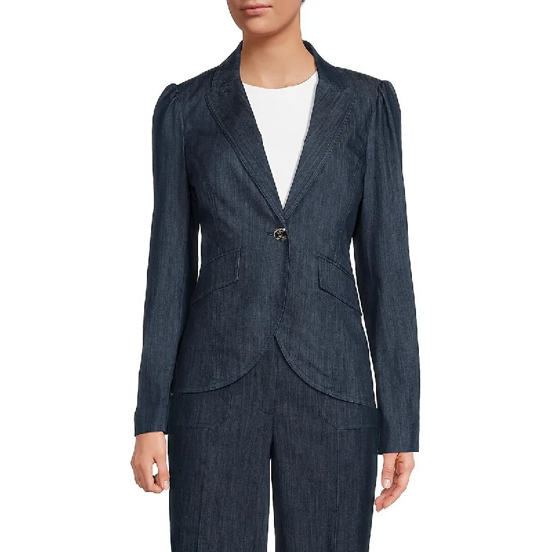 Affordable Luxury Women's Garments First Order Discount Womens Denim Suit Separate One-Button Blazer