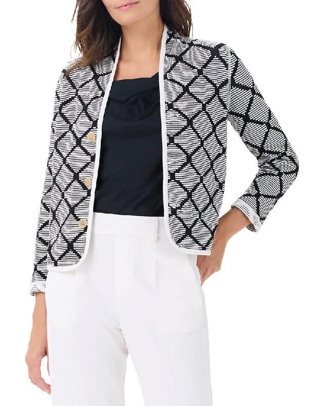 Women's Comfortable Lounge Outfit Elegant Details NIC+ZOE Day + Night Reversible Knit Jacket