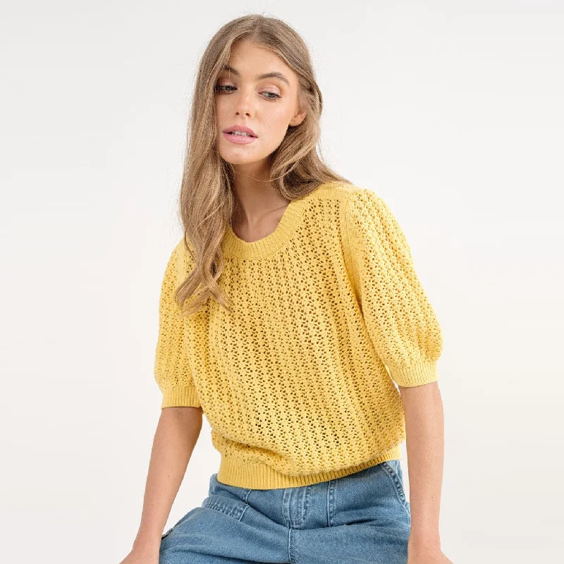 Women's Athletic Apparel Limited Quantities Melissa Sweater (Yellow)