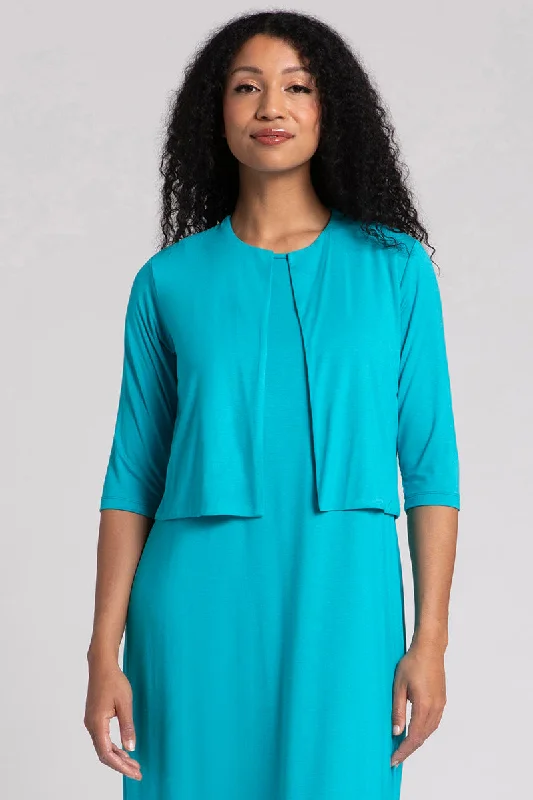 Affordable Women's Attire Statement Piece Bamboo Classic Bolero Cardigan | Turquoise