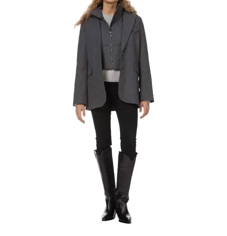 Sustainable Women's Clothes Hot Picks Izzy Oversized Blazer In Dark Grey