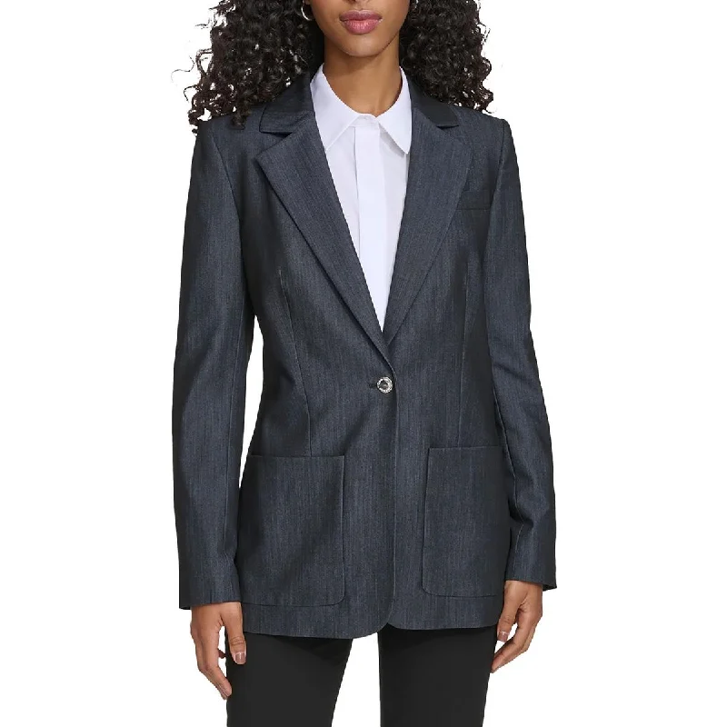 Women's Evening Apparel Unbeatable Prices Womens Shoulder Pads Long Sleeve One-Button Blazer