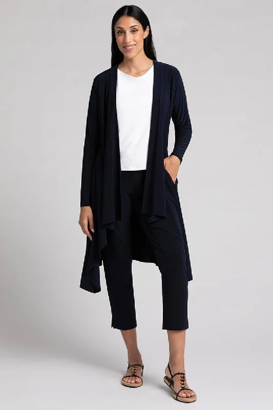 Women's Party Outfit Stylish Savings Flutter Duster Cardigan | Navy