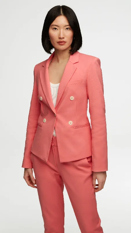 Classic Women's Apparel Evening Looks Crossover Blazer in Performance Cotton | Watermelon