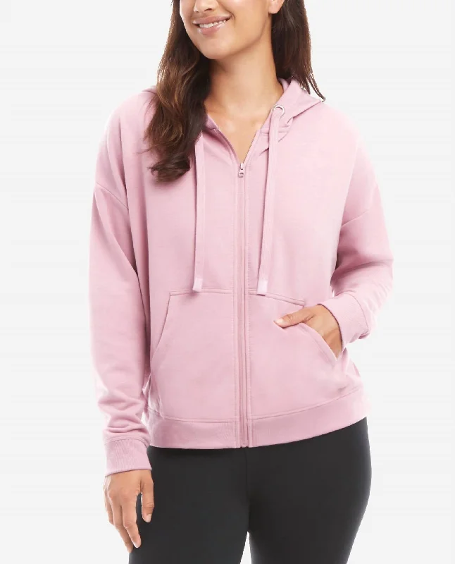 Women's Vintage-Inspired Clothing Today Only Ruched Back Hoodie In Vintage Pink