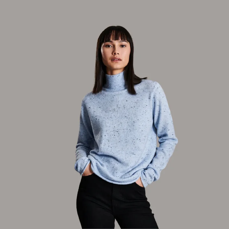 Women's High-Fashion Clothes Evening Elegance Arielle Turtleneck (Winter Sky)