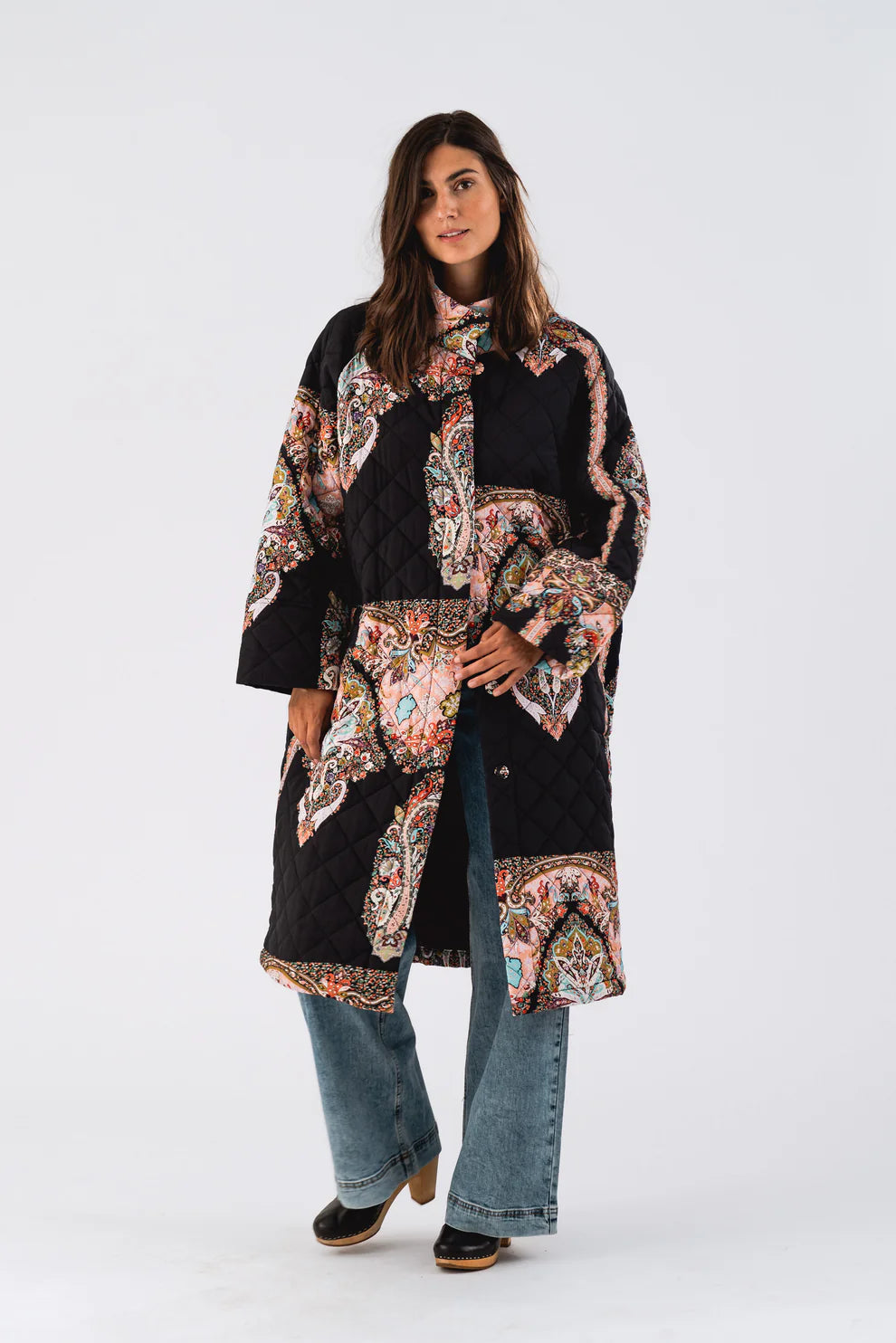 Women's Comfortable Lounge Outfit Style Upgrade Lollys Laundry Floral Print Randi Coat