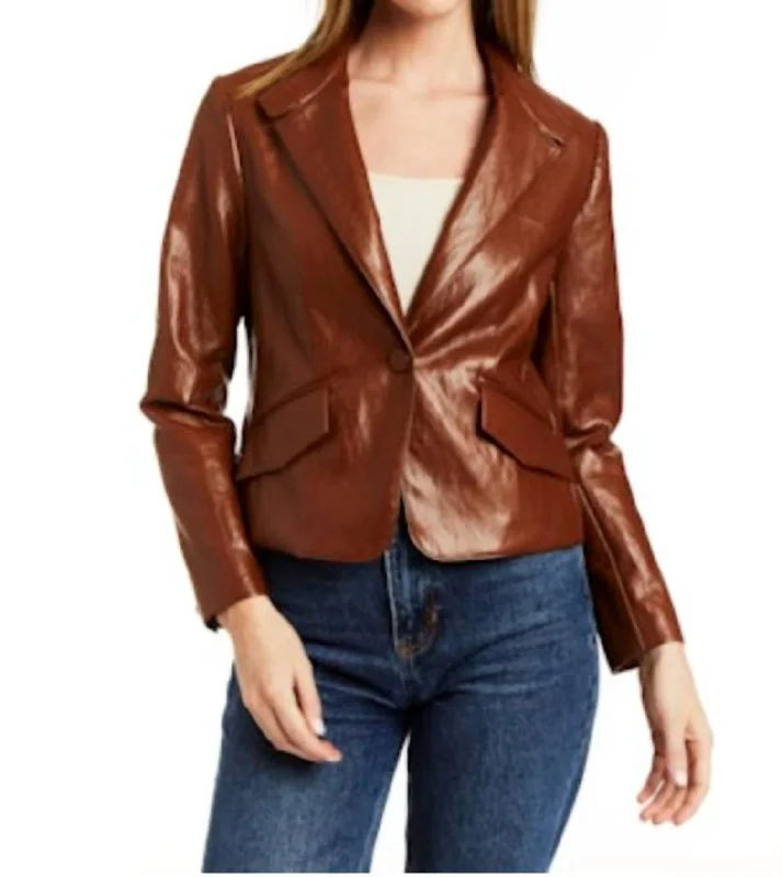 Luxury Women's Clothing Flash Sale Now Nicki Blazer In Saddle