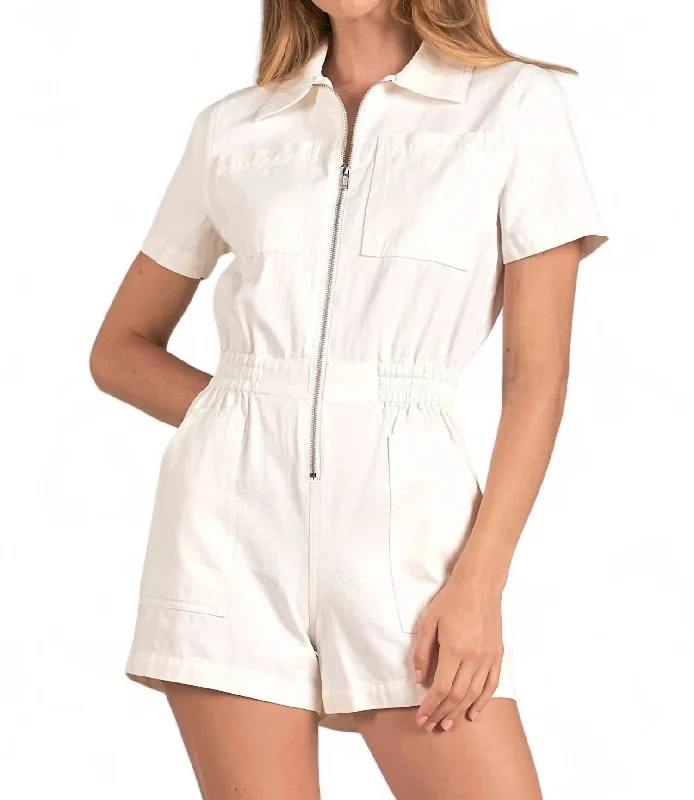 Women's Party Outfit Trendsetter's Closet Kelly Romper In White