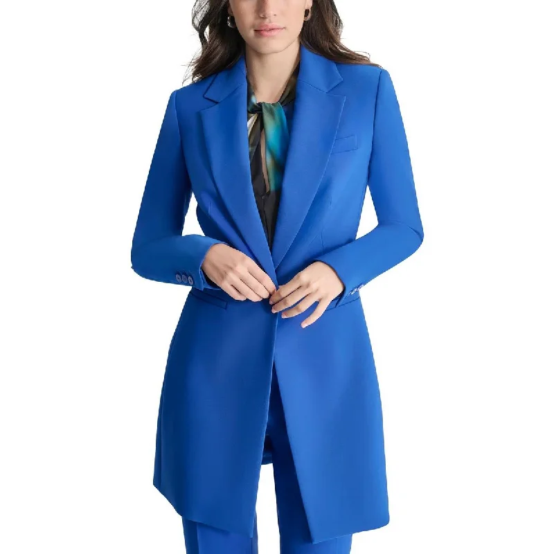 Women's Resort Garments Best-Sellers Petites Womens Shoulder Pads Long Sleeve One-Button Blazer