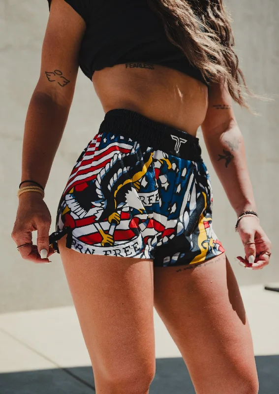 Women's Activewear Attire Must Haves Star Spangled Women's Fight Shorts (3" Inseam)