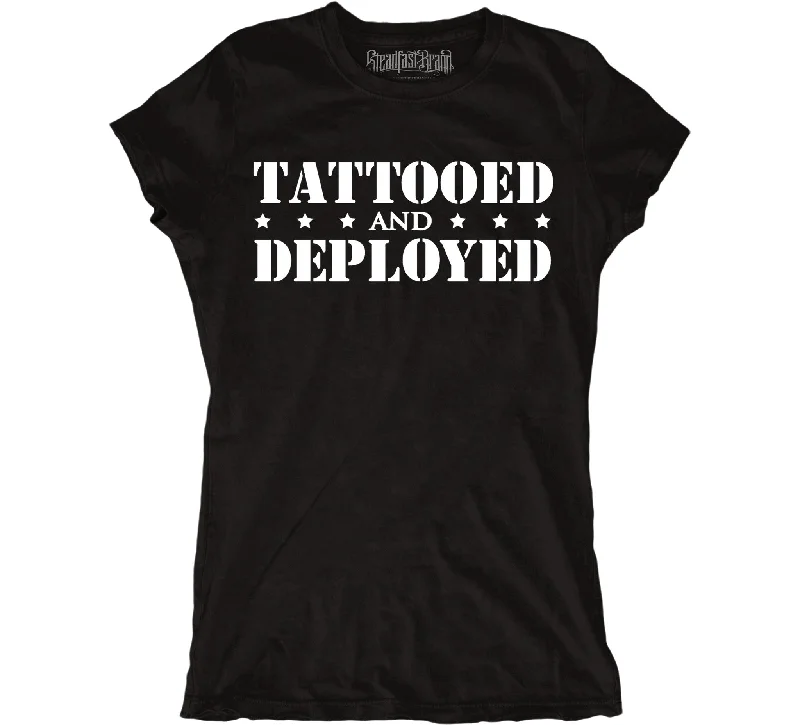 Comfortable Garments For Women Women's Fashion Hotspots Women's Tattooed Deployed Tee