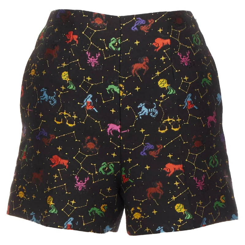 Timeless Women's Clothes Wardrobe Update Dior Lucky Dior Colorful Astrology Jacquard High Waisted Shorts