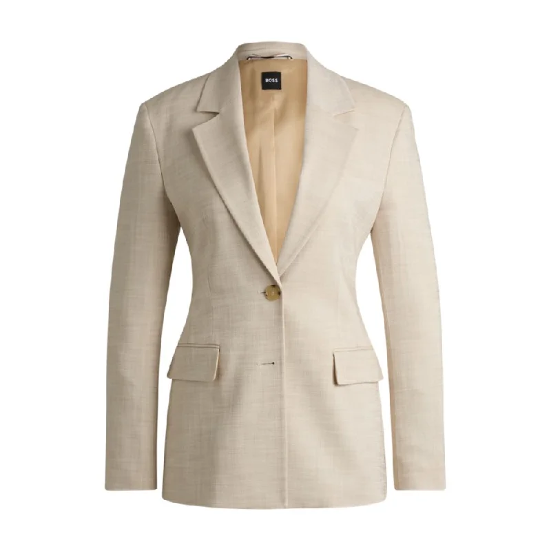 Stylish Clothes For Women Budget Friendly Tailored jacket in melange stretch fabric