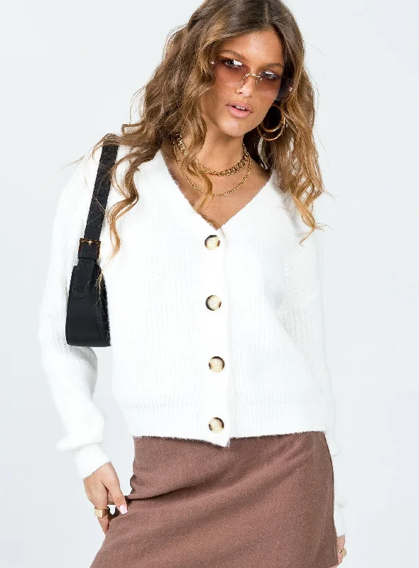 Women's Casual Attire Exquisite Craftsmanship Carlo Cardigan White