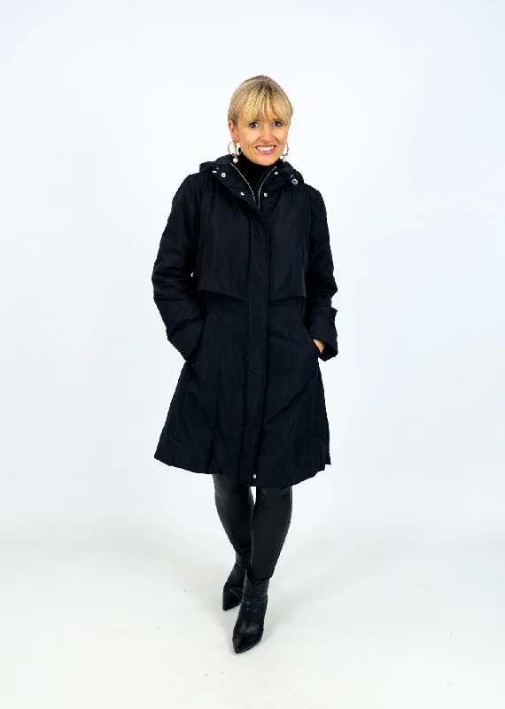 Casual Outfit For Women Holiday Glam Md'M Black Parka