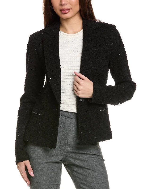 Women's Activewear Garments Update With Cottagecore Styles Joseph Ribkoff Tweed Blazer