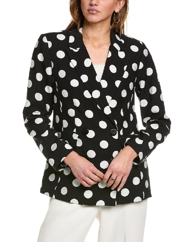 Women's Everyday Apparel Stylish Savings Elie Tahari The Jace Jacquard Linen-Blend Blazer