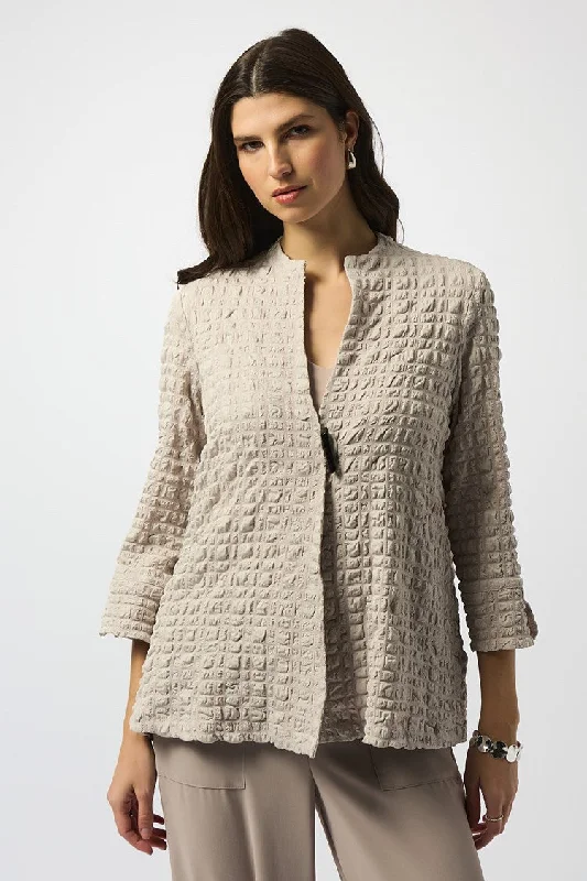 Women's Activewear Garments Exquisite Craftsmanship Joseph Ribkoff Moonstone Bubble Jacquard Trapeze Jacket