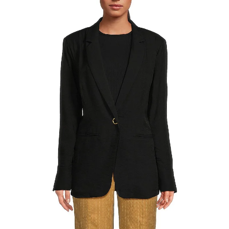 Women's Stylish Professional Garments Budget-Friendly Fashion Womens Shoulder Pads Long Sleeve One-Button Blazer