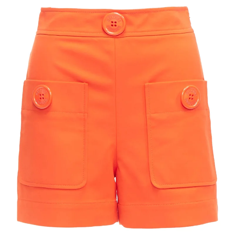 Women's Transitional Outfit Eco Friendly Fashion Sale Moschino Oversized Buttons High Waist Wide Leg Shorts