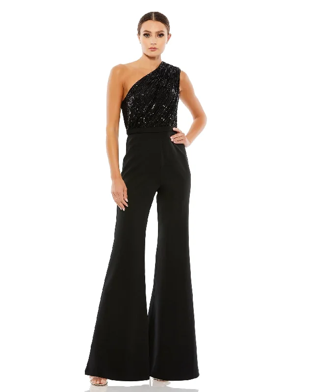 Casual Garments For Women Hot Trends Sequined One Shoulder Jumpsuit