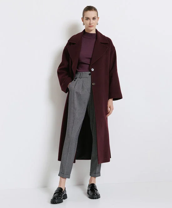 Women's Professional Outfit Fashion-Forward Access Fashion Long Coat With Tie Belt