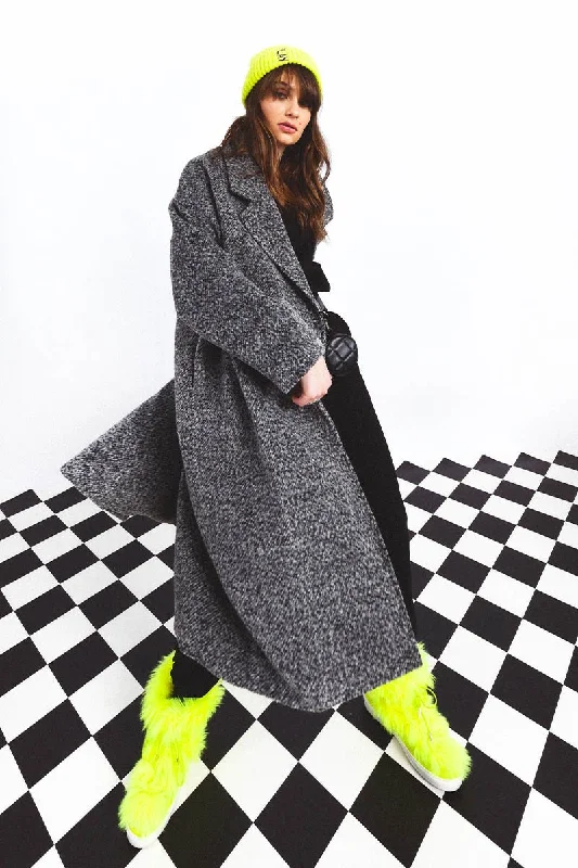 Modern Women's Outfit Hot Styles Lili Sidonio Grey Loose Overcoat